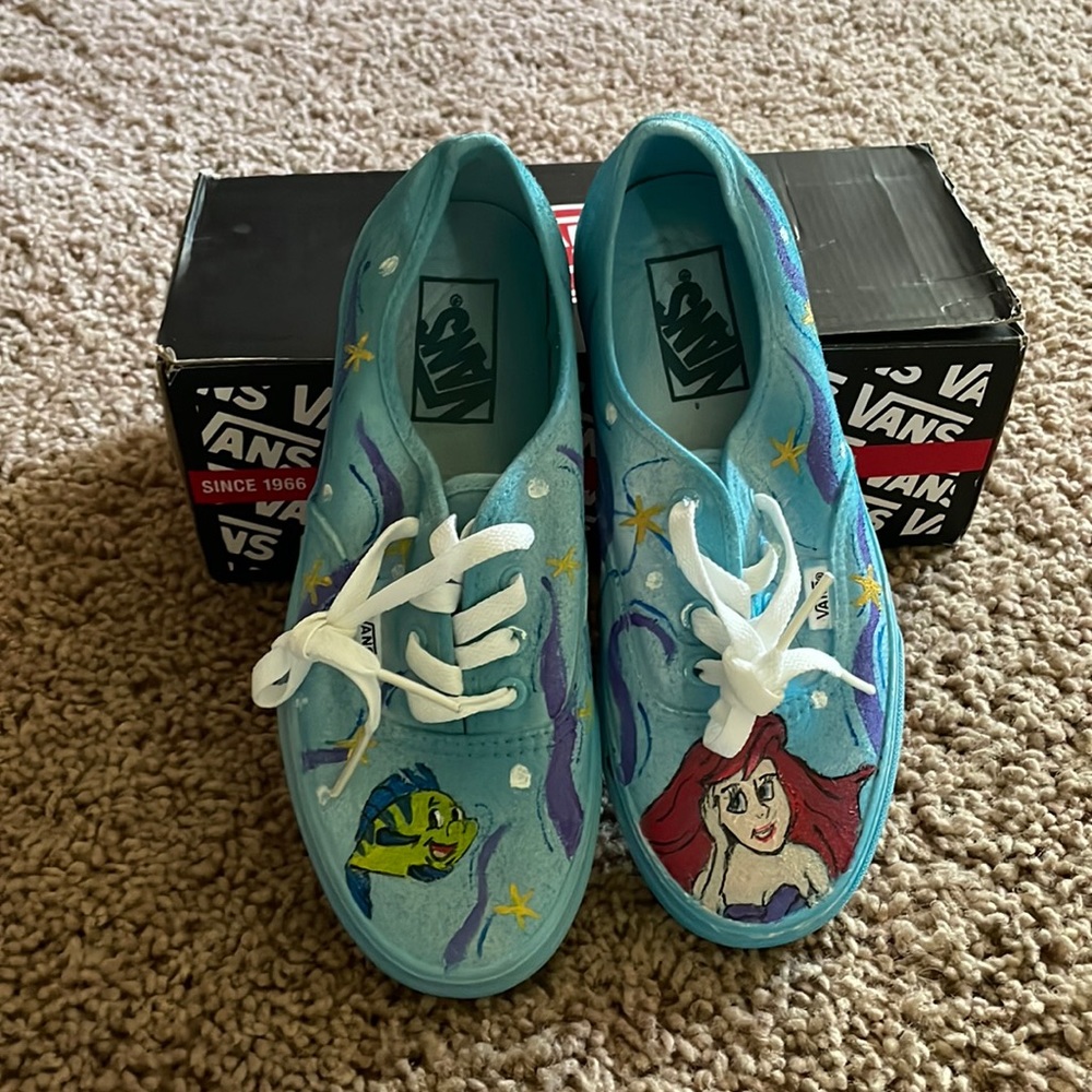 COPY - New in box. Vans mens size 5.5 little Mermaid sneakers